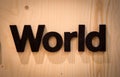 World in Wood Type Royalty Free Stock Photo