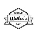 World Writers day greeting emblem