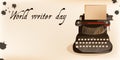 World Writers Day. Holiday concept. March 3. Template for background, banner, card, and poster with text inscription.