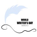 World writers day ink pen calligraphy