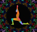 World Yoga Day illustration, pattern background