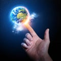 World on your Fingertip Royalty Free Stock Photo