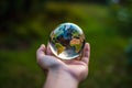 The world is in your hands, concept of success or ecological concept Royalty Free Stock Photo
