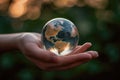 The world is in your hands, concept of success or ecological concept Royalty Free Stock Photo