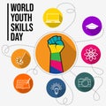 World Youth Skills Day vector Illustration