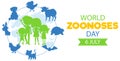 World zoonoses day banner design Royalty Free Stock Photo