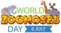 World zoonoses day banner design Royalty Free Stock Photo