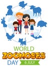 World zoonoses day banner design Royalty Free Stock Photo