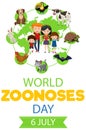 World zoonoses day banner design Royalty Free Stock Photo