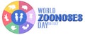 World zoonoses day banner design Royalty Free Stock Photo