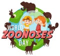 World zoonoses day logo design Royalty Free Stock Photo