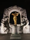 Worldfamous Johann Strauss monument at night Royalty Free Stock Photo