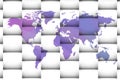 Worldmap with squares and shadows Royalty Free Stock Photo