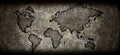 Worldmap on a steel background Royalty Free Stock Photo