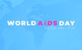 Worlds AIDS Alertness day poster design with blue background Royalty Free Stock Photo