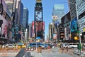 The worlds famous Times Square in New York City day time