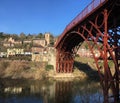 Worlds first iron bridge over the River Severn in Ironbridge, Shropshire, UK Royalty Free Stock Photo