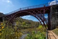 Worlds first iron bridge over the River Severn in Ironbridge, Shropshire, UK Royalty Free Stock Photo