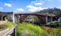 Worlds first iron bridge over the River Severn in Ironbridge, Shropshire, UK Royalty Free Stock Photo