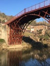 Worlds first iron bridge over the River Severn in Ironbridge, Shropshire, UK Royalty Free Stock Photo