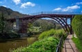 Worlds first iron bridge over the River Severn in Ironbridge, Shropshire, UK Royalty Free Stock Photo