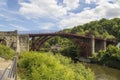 Worlds first iron built bridge across the river severn. Royalty Free Stock Photo