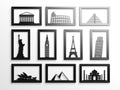 Worlds most famous landmarks in frames