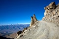 A Worlds's highest motorable road to Khardung-La Pass., Ladakh, Jammu and Kashmir, India