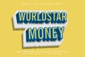 Worldstar Money editable text effect cartoon style