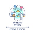 Worldview diversity concept icon