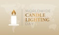 Worldwide Candle Lighting Day Gold Background Illustration