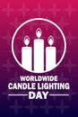 Worldwide Candle Lighting Day Vector illustration