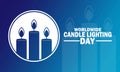 Worldwide Candle Lighting Day Vector Illustration