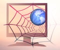 Worldwide cobweb Royalty Free Stock Photo