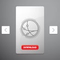 worldwide, communication, connection, internet, network Line Icon in Carousal Pagination Slider Design & Red Download Button Royalty Free Stock Photo