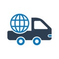 Worldwide delivery icon. Worldwide express delivery icon