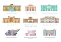 Most Famous Museums in Whole World Illustration