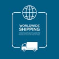 Worldwide global shipping vector poster