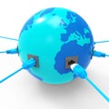 Worldwide Internet Represents Web Site And Connection