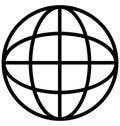 Worldwide Isolated Vector Icon That can be easily Modified or Edited. Royalty Free Stock Photo