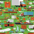 Worldwide logistic seamless pattern