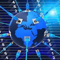 Worldwide Network Indicates Global Communications And Web Royalty Free Stock Photo