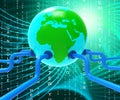 Worldwide Network Indicates Planet Communicate And Connectivity Royalty Free Stock Photo