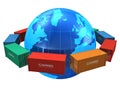 Worldwide shipping concept Royalty Free Stock Photo