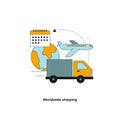 Worldwide shipping concept Royalty Free Stock Photo