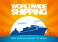 Worldwide shipping design.