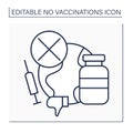 Worldwide vaccination line icon
