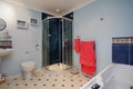 Blue bathroom shower room