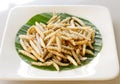 Worm called bamboo caterpillar is popular weird food or jungle food in Thailand.