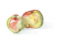 Worm-eaten apples concept isolated Royalty Free Stock Photo